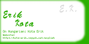 erik kota business card